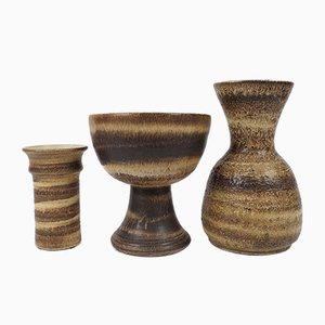 Large Ceramic Vases, 1960s, Set of 3