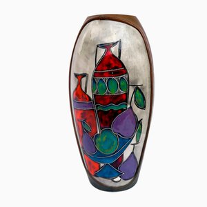 Ceramic Vase from Cantagalli , 1955