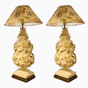 Manises Ceramic Table Lamps from Bondia, 1956, Set of 2