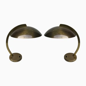 Lampes de Bureau Art Déco en Laiton de JBS Joseph Brumberg Sundern, Allemagne, Set de 2