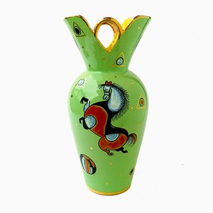 Italian Ceramic Vase by S. Volpi for Deruta, 1950s