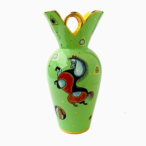 Jarrón italiano de cerámica de S. Volpi para Deruta, años 50
