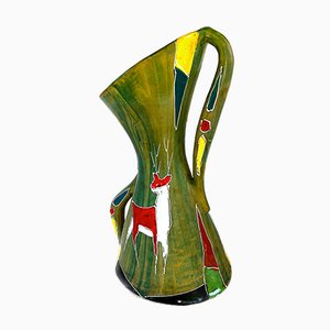 Italienische Mid-Century Keramikvase, 1950er