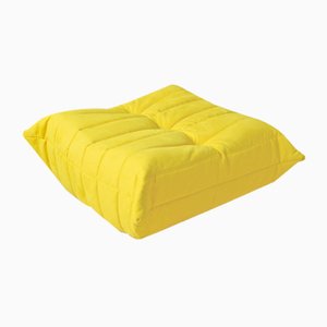 Puf Togo de microfibra amarillo de Michel Ducaroy para Ligne Roset, años 70