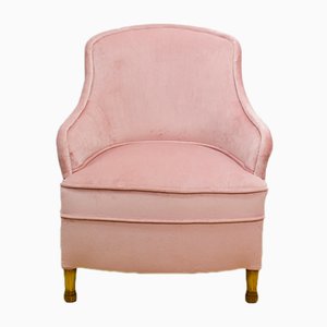 Mid-Century Fabric and Wood Armchair, 1950s