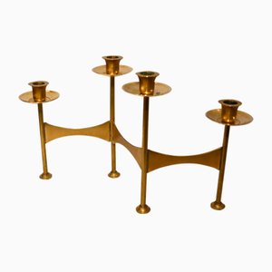 Vintage Brass Candleholder with 4 Arms, 1970s