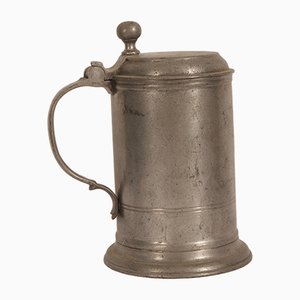 Chope à Bière Antique en Étain, Allemagne, 1793