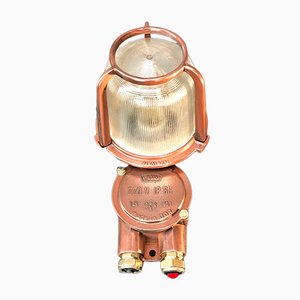 Industrial German Brass and Copper Table Lamp from EOW, 1970s