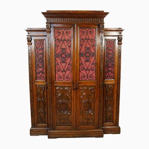 Antique Italian Walnut and Veneer Cabinet