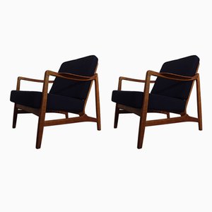 Sedie modello 117 in teak e quercia di Tove & Edvard Kindt-Larsen per France & Daverkosen, anni '60