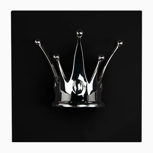 Wandtafel mit Krone in Schwarz & Silber von VGnewtrend