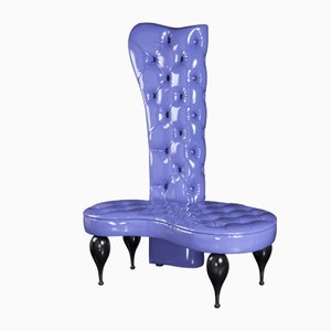 Glossy Purple Eco-Leather Carlos Armchair from VGnewtrend