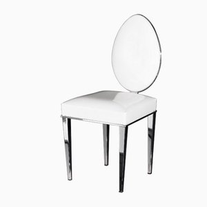 Glossy White Eco-Leather New Vovo Chair from VGnewtrend