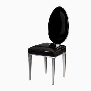 Glossy Black Eco-Leather New Vovo Chair from VGnewtrend