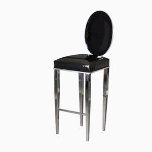 Glossy Black Eco-Leather New Vovo Stool from VGnewtrend