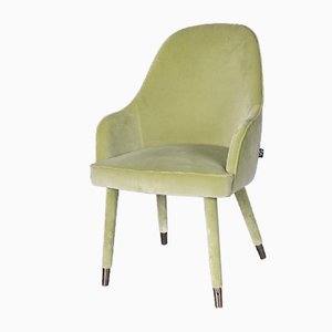 Fauteuil Paulette en Velours Nobili Vert Clair de VGnewtrend