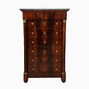 Commode à Tiroirs Antique en Acajou