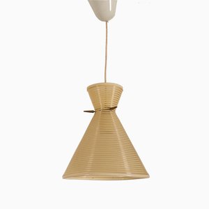 Lámpara colgante austriaca de plástico de J.T. Kalmar para Kalmar, años 50