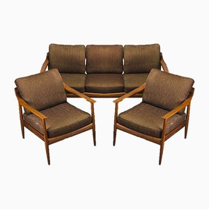 Dänisches Teak Wohnzimmer Set von Walter Knoll, 1960er, 3er Set