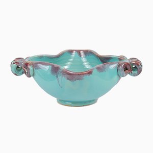 Hand-Crafted Ceramic Fruit Bowl by Roger Guerin, 1930s