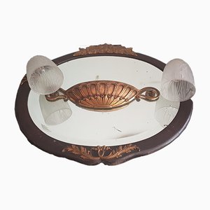 Miroir Illuminé Art Nouveau en Bois