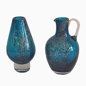 Florida Glass Vases by Löffelhardt for Zwiesel, 1970s, Set of 2
