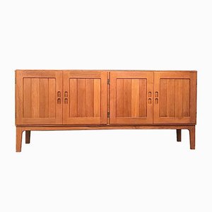 Credenza vintage in legno di teak massiccio, Danimarca, anni '60