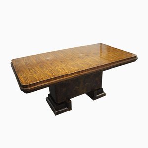 Mesa Art Déco de madera nudosa de palisandro