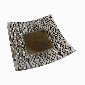 Piatto San Rocco Q20 in vetro di Murano di Stefano Birello per VéVé Glass