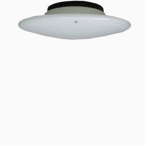 Lampada da soffitto o da parete UFO in vetro opalino di Peill & Putzler, anni '70