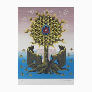 Lithographie Tree of Life par Jean Picart Le Doux