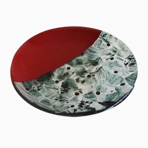 Centrotavola Baccan T30 in vetro di Murano rosso di Stefano Birello per VeVe Glass