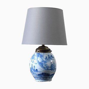 Antique Table Lamp from Royal Delft, 1890s