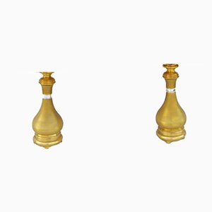 Lampade antiche in bronzo dorato di Maison Gagneau, fine XIX secolo, set di 2