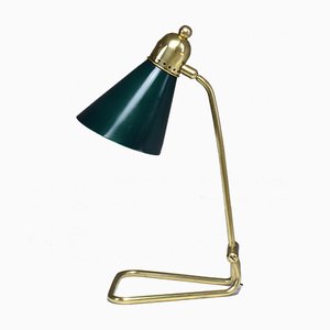 French Vintage Brass Table Lamp by Robert Mathieu, 1950s