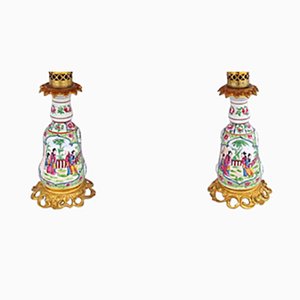 Lampes Canton Style Bayeux en Porcelaine, 20ème Siècle