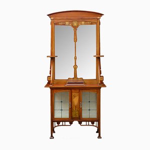 Antique Art Nouveau Cabinet with Mirror