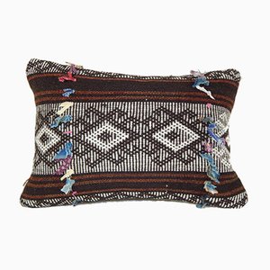 Housse de Coussin Kilim en Poils de Chèvre à Motif Traditionnel de Vintage Pillow Store Contemporary