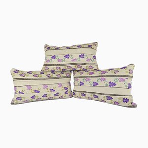 Federe Kilim floreale di Vintage Pillow Store Contemporary, set di 3