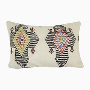 Funda de cojín lumbar turca de lana kilim orgánica de Vintage Pillow Store Contemporary