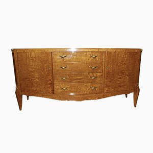 Credenza Art Deco in sicomoro di Jules Leleu, anni '30