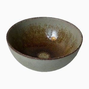 Ceramic Bowl with Earthy Glazes by KAS for Palshus, 1970s