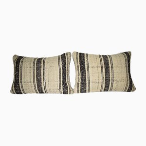 Federe lombari a righe di Vintage Pillow Store Contemporary, Turchia, set di 2