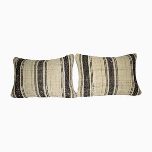 Striped Turkish Lumbar Pillow Covers, Set of 2