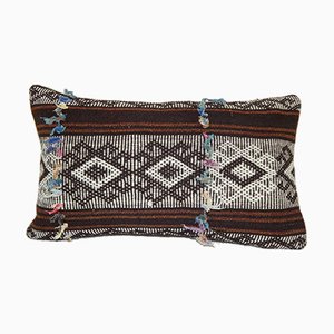 Turkish Hand-Woven Goat Hair and Wool Kilim Pillow Cover