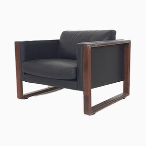 Deutscher Ledersessel von Walter Knoll, 1970er