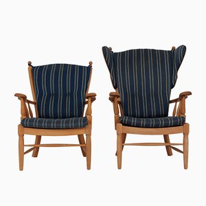 Danish Oak Chairs, 1960s, Set of 2