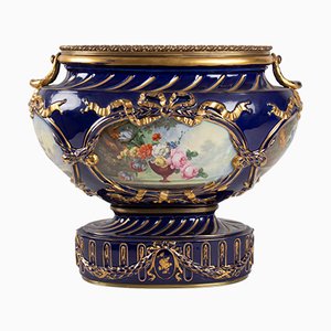 Napoleon III Oval Painted Flower Cup