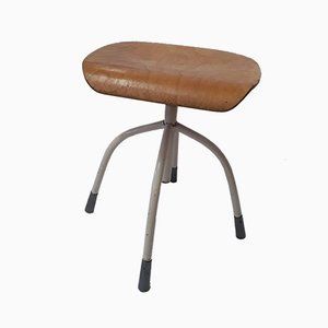 Vintage German Four-Legged Adjustable Stool, 1950s