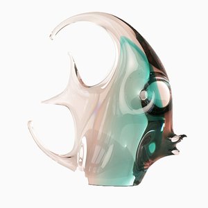Italian Murano Scalar Fish Sculpture, 1965